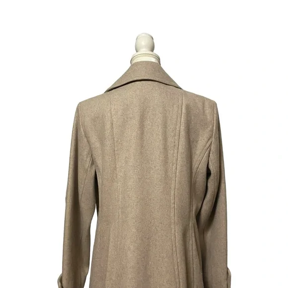 Anne Klein Women’s Classic Double Breasted Coat Oatmeal